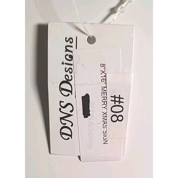 NWT 16" X 8" Merry Christmas Metal Sign Script, Double Hangers Farmhouse - Picture 5 of 6